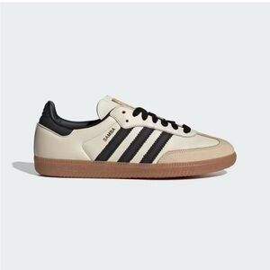 Adidas Samba Shoes in Cream and Black